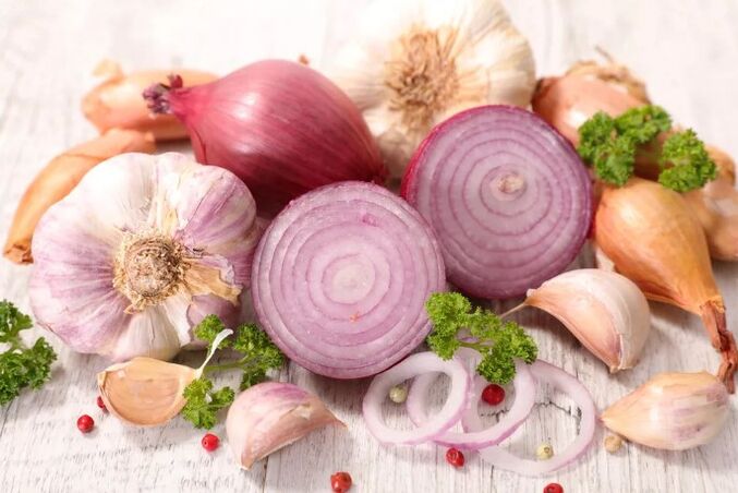 Onion and garlic